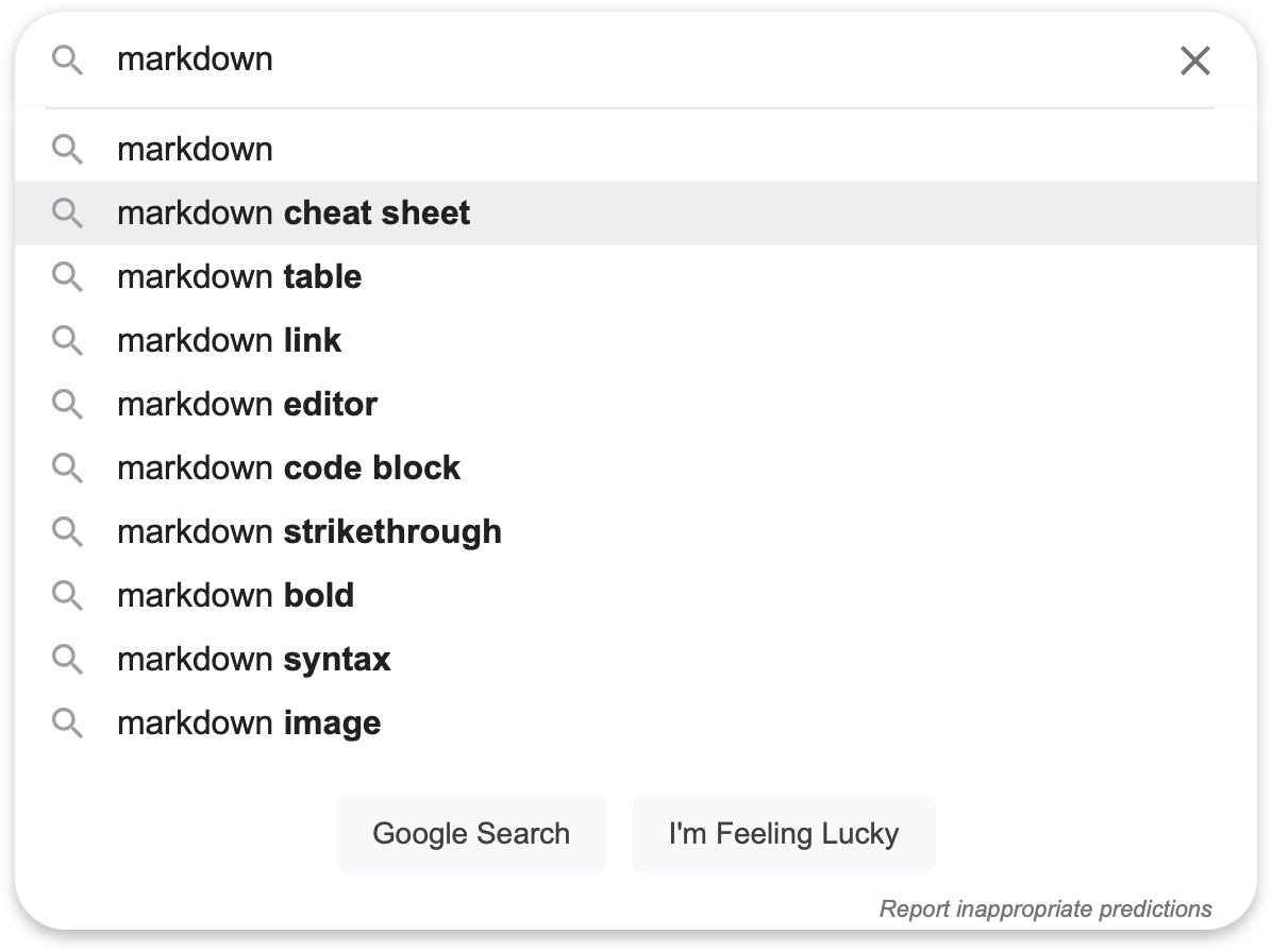 Google autosuggest